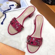 Louis Vuitton Calfskin Leather Slide Rose L080201 VS00392