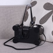 Louis Vuitton Calfskin Petite Malle Mini Bag M42153 Black VS02527