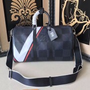 Louis Vuitton Damier Cobalt Canvas Keepall 45 Bandouliere N44008 VS07874