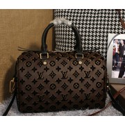 Louis Vuitton Embroider Leather Speedy Bandouliere 30 M40762 Black VS02452