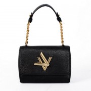 Louis Vuitton EPI Leather Chain Louise Shoulder Bag M48618 Black VS07460