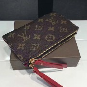 Louis Vuitton Monogram Canvas Adele Compact Wallet Red M61271 VS01963