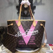 Louis Vuitton Monogram Canvas V Neverfull MM Pink M41602 VS06304