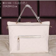 Louis Vuitton Monogram Empreinte Bastille MM Tote Bag M41164 White VS09426