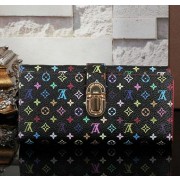 Louis Vuitton Monogram Multicolore Wallet M58288 Black VS00066