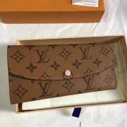 Louis Vuitton Monogram Reverse Emilie Wallet Rose Ballerine M60697 VS06805