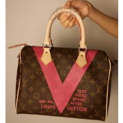 Louis Vuitton MONOGRAM V SPEEDY 30 Bag M41533 Rose VS06869