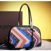 Louis Vuitton Runway 2015 Multicolor Monogram Canvas Suede Bowling Bag M92233 Green VS09632