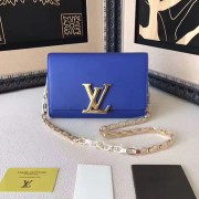 Louis Vuitton Smooth Calfskin Chain Louise GM Blue M94335 VS02700