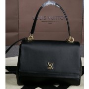 Louis Vuitton Soft Leather Top Handle Bag M37113 Black VS07622