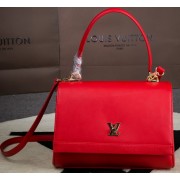 Louis Vuitton Soft Leather Top Handle Bag M37113 Red VS09414