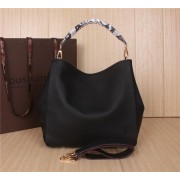 Louis Vuitton Suede Leather Bagatelle M91671 Black VS05016