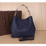 Louis Vuitton Suede Leather Bagatelle M91671 Dark Blue VS05476