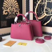 Louis Vuitton Taurillon Leather Capucines PM Rose M48864 VS06476