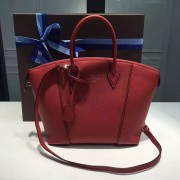 Louis Vuitton Veau Cachemire Lockit MM Tote Bag Red M94593 VS09825