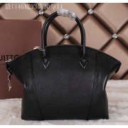 Louis Vuitton Veau Cachemire LOCKIT PM Tote Bag M94594 Black VS01901