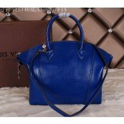 Louis Vuitton Veau Cachemire LOCKIT PM Tote Bag M94594 Blue VS09231