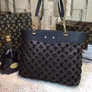 Louis Vuitton Veau Cachemire Pallas Shopper Bag M41580 Black VS05008