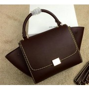 Luxury 2015 Celine mini Trapeze Bag Original Leather CL005 Burgundy VS09148