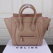 Luxury Celine Luggage Mini Tote Bag Original Leather CTS3308 Apricot VS03417
