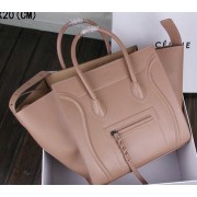 Luxury Celine Luggage Phantom Tote Bag Ferrari Leather 3341 Beige VS03653