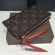 Luxury Copy Louis Vuitton Monogram Canvas Adele Compact Wallet Orange M61271 VS04177