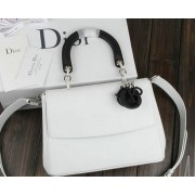 Luxury Dior Be Dior Flap Bag Nappa Leather CD99018S White&Black VS08070