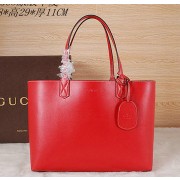 Luxury Gucci Reversible GG Leather Tote Bag 368568 Red VS08084