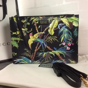 Luxury Gucci Tropical Print Leather Messenger Bag 429016 VS02637