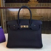 Luxury Hermes Birkin 35CM Tote Bag Black Litchi Leather HB091510 VS09366