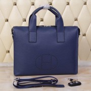 Luxury Hermes Briefcase Original Grainy Leather H8813T Royal VS05150