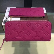 Luxury Imitation Louis Vuitton Monogram Empreinte Clemence Wallet Fuchsia M60171 VS05165