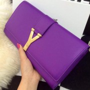 Luxury Imitation YSL Chyc Travel Case Original Leather 302101 Violet VS08096