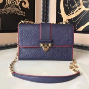 Luxury Louis Vuitton Monogram Empreinte Saint Sulpice PM Marine Rouge M43393 VS03294