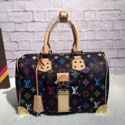 Luxury Louis Vuitton Monogram Multicolore Speedy 30 M92643 Black VS08107