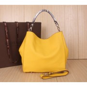 Luxury Louis Vuitton Suede Leather Bagatelle M91671 Yellow VS04299
