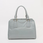 Luxury Prada Import Original Burnished Leather Tote Handbag BN2205 in Grey XZ VS03525