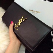 Luxury Yves Saint Laurent Classic Monogramme Clutch 30210 Black VS02246