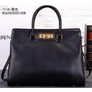 Luxury Yves Saint Laurent Medium Trois Clous Tote Bag Y7118 Black VS03522