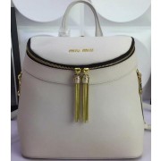 miu miu Backpack Calfskin Leather M0823 White VS06690