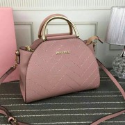 Miu Miu Calf Leather Top Handle Bag Pink M6900 VS04796