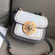 Miu Miu Goat Leather Shoulder Bag Blue 5BD030 VS02324