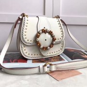 Miu Miu Goat Leather Shoulder Bag White 5BD034 VS07159
