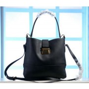 miu miu Madras Goat Leather Hobo Bag RR1918 Black VS05871