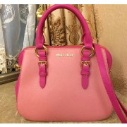 miu miu Madras Goat Leather Top-handle Bag RL0063 Pink&Rose VS05122