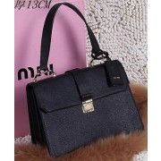 miu miu Madras Goat Leather Top Handle Bag RN6795 Black VS06921