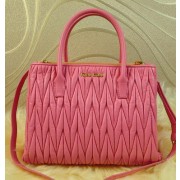 miu miu Matelasse Leather Three Pocket Bags RN0941 Pink VS02624