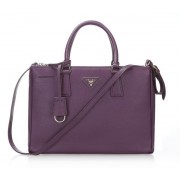 Prada 33CM Saffiano Leather Tote Bag BN2274 Purple VS03833
