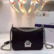 Prada Arcade Calf Leather Shoulder Bag Black 1BD030 VS05213