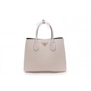 Prada BN2756 OffWhite Saffiano Calfskin Leather Tote Bag VS08025